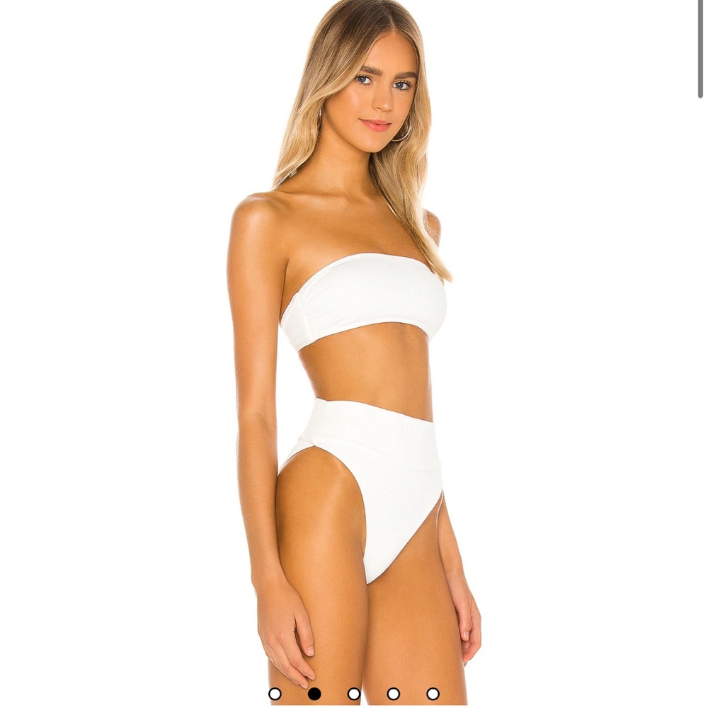 White Ribbed Bikini Set by Beach Riot